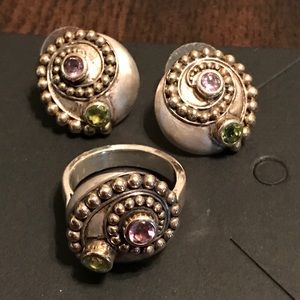 Earrings and ring set
